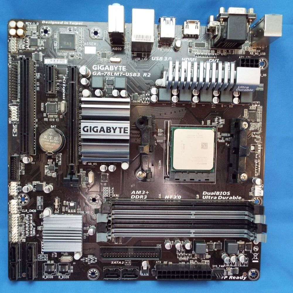 Gigabyte GA-78LMT-USB3 Motherboard AM3+ Tested w/AMD FX-6300 6 core 3.5Ghz